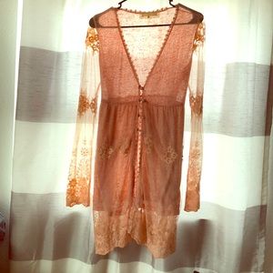 Beautiful pink lace cardigan, never been worn
